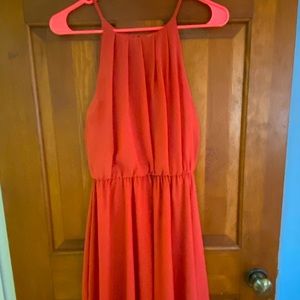 Lush Coral Mini Dress